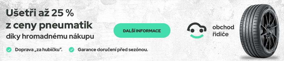 Hromadný nýkup pneumatik se slevou až 25 %